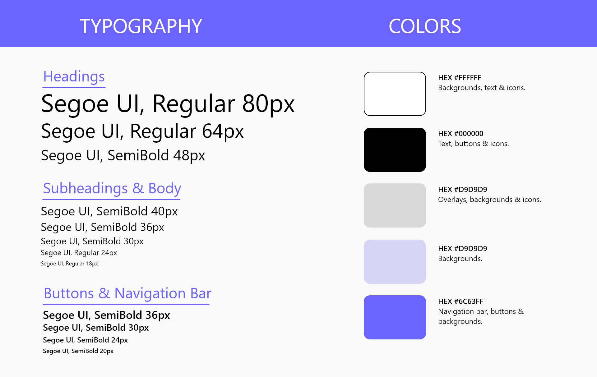 Typography and colors for Inquery